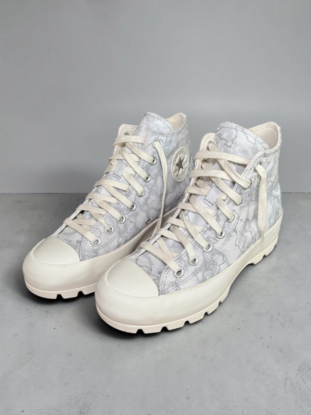 Converse Chuck Taylor All Star Lugged Watermarks Gray Platform Women’s 8